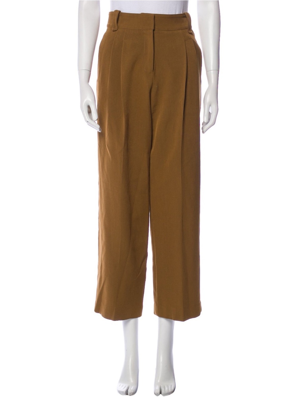 Frankie Shop Wide Leg Pants In Brown/Ochre Size Small